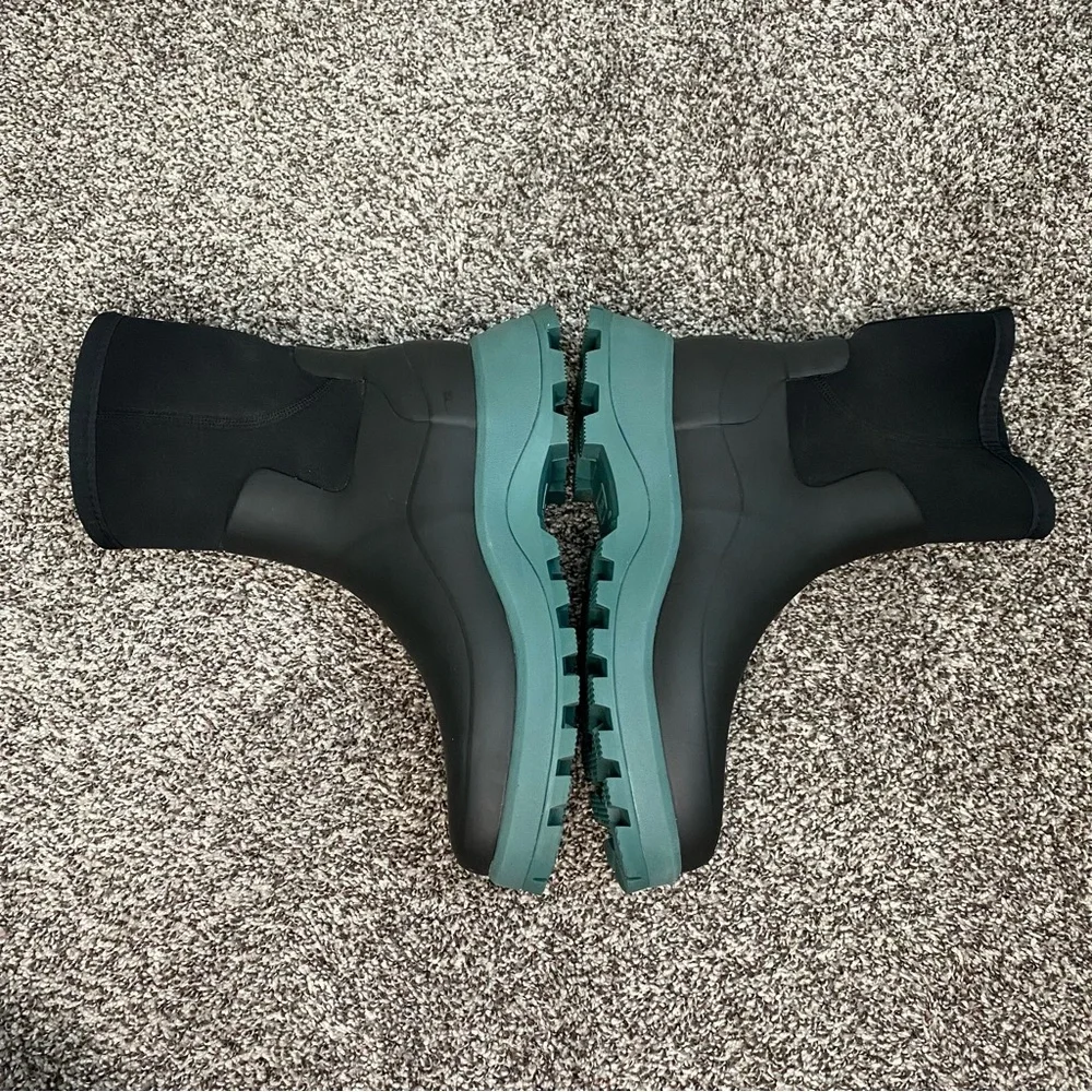 Hunter City Explorer Short Boot Rain Boot Black Green‎ Women’s 10